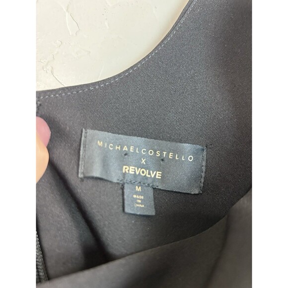 Michael Costello x REVOLVE Essex Jumpsuit in Black Size medium lace up Sexy Club - Picture 7 of 9